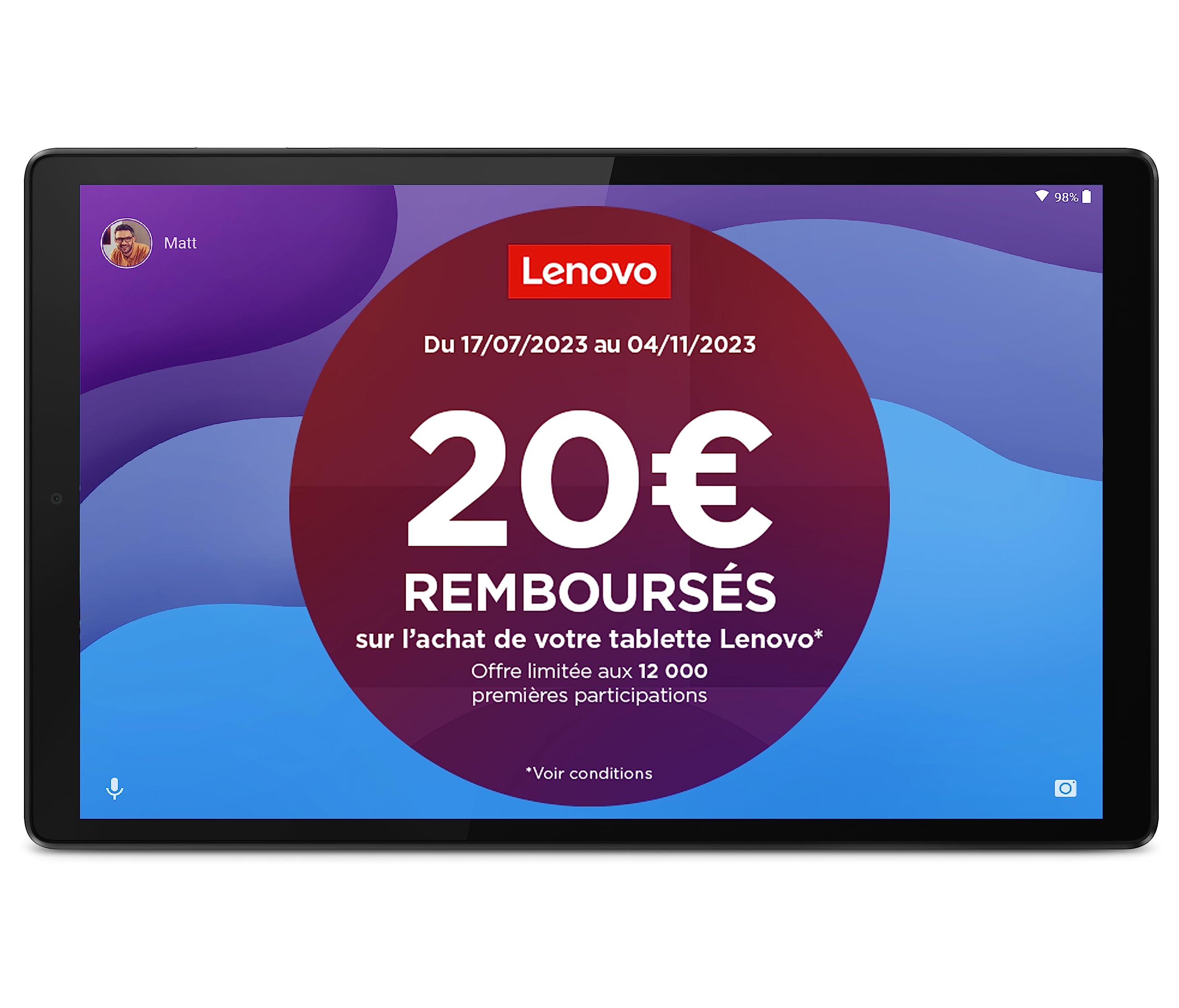 Lenovo Tab M10 HD 2e Gén Tablette Tactile 10,1 Pouces (MediaTek